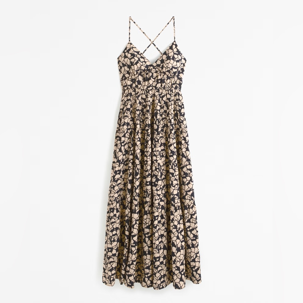 Abercrombie & Fitch Flowy Tiered Maxi Dress